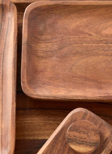 POLSPOTTEN Plankie Tray Brown wps0691432