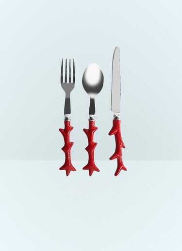 Les-Ottomans Coral Cutlery Set Red wps0691550