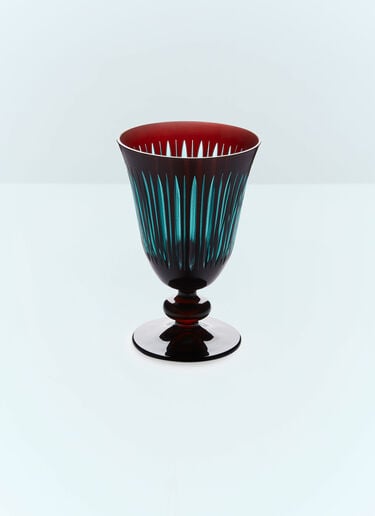 L'Objet Set Of Four Prism Wine Glasses Burgundy wps0691630