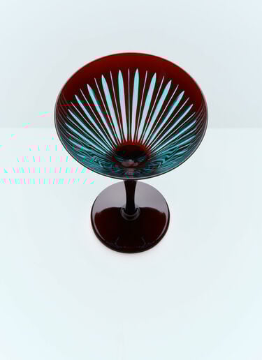 L'Objet Set Of Four Prism Martini Glasses Burgundy wps0691631