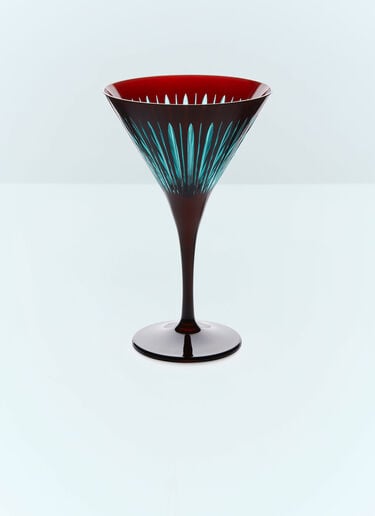 L'Objet Set Of Four Prism Martini Glasses Burgundy wps0691631