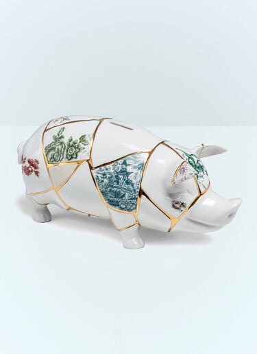 Seletti Kintsugi Piggy Bank White wps0691654