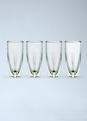 Serax x Ann Demeulemeester Set Of Four Dora High Glasses Green wps0691770