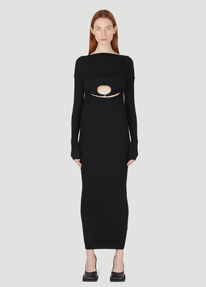 Wynn Hamlyn カットアウト モチーフ ドレス ブラック wyh0247004
