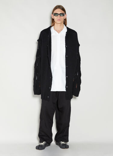 Yohji Yamamoto 트리플 칼라 롱 셔츠 화이트 yoy0154001