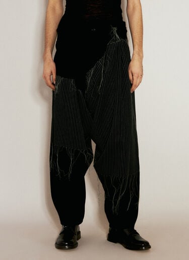 자수 드레이프 팬츠 Yohji Yamamoto 자수 드레이프 팬츠 블랙 yoy0154007