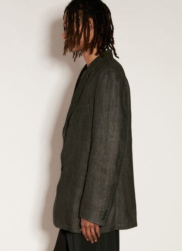 잉크 염색 리넨 블레이저 Yohji Yamamoto 잉크 염색 리넨 블레이저 블랙 yoy0156002
