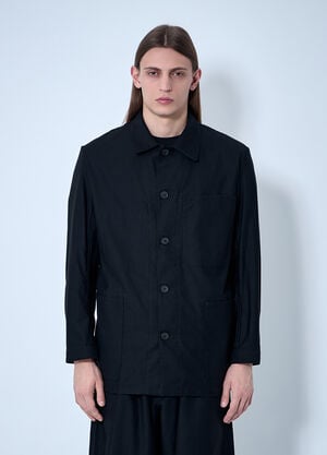 Yohji Yamamoto Button-Down Shirt Black yoy0160002