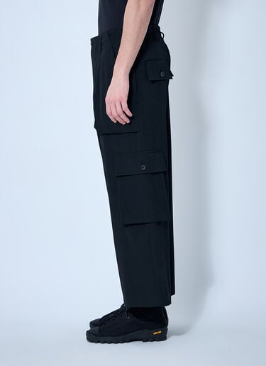 Yohji Yamamoto 울 조임끈 트랙 팬츠  블랙 yoy0160003
