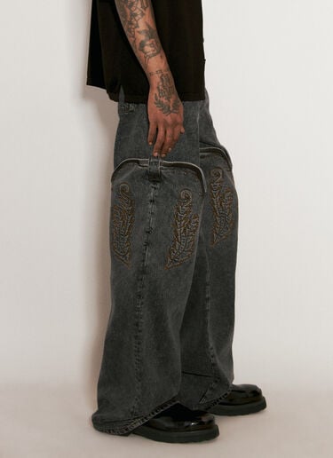 Evergreen Maxi Cowboy Cuff Jeans Y/PROJECT Evergreen Maxi Cowboy Cuff Jeans Black ypr0156007