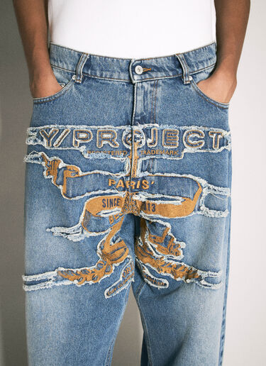 Y/Project Evergreen Paris' Best Patch Jeans Blue ypr0358007
