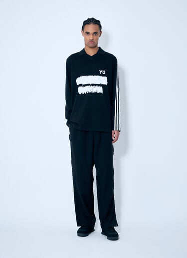 Y-3 U GFX Polo Shirt Black yyy0160010