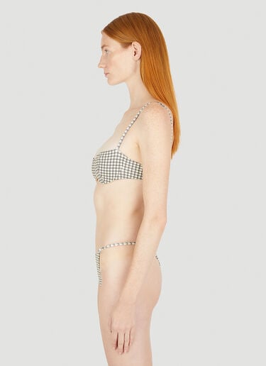 Ziah Bardot Balcony Bikini Top Grey zia0251008