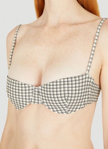 Ziah Bardot Balcony Bikini Top Grey zia0251008