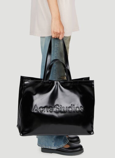Logo Shopper Tote Bag Acne Studios Logo Shopper Tote Bag Black acn0353009