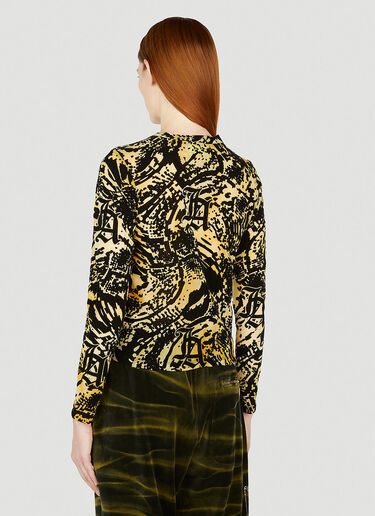 Aries x Juicy Couture Psysnake 网眼长袖上衣 黑色 ajy0352006