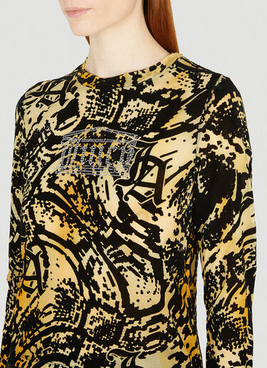 Aries x Juicy Couture Psysnake 网眼长袖上衣 黑色 ajy0352006