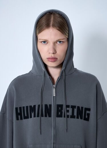Balenciaga 집업 휴먼 빙 후드티셔츠  그레이 bal0360001
