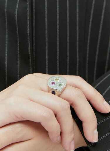 Bleue Burnham 타원형 클로로플라스트 시그닛 링  실버 bbm0354007