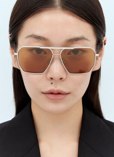 BV1012S 에비에이터 선글라스 Bottega Veneta BV1012S 에비에이터 선글라스 실버 bos0353005