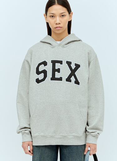 Sex フードスウェットシャツ Carne Bollente Sex フードスウェットシャツ グレー cbn0356005