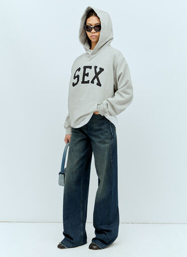 Sex フードスウェットシャツ Carne Bollente Sex フードスウェットシャツ グレー cbn0356005