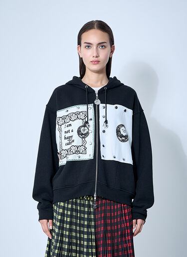 Emotional Napkin Hooded Sweatshirt Chopova Lowena Emotional Napkin Hooded Sweatshirt Black cho0360009