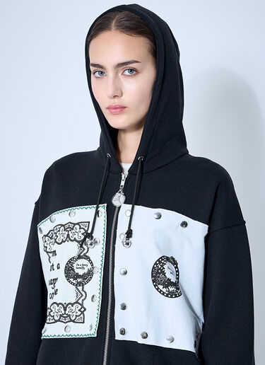 Chopova Lowena Emotional Napkin Hooded Sweatshirt Black cho0360009