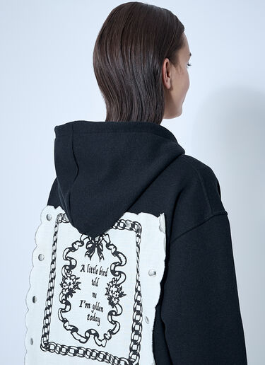 Emotional Napkin Hooded Sweatshirt Chopova Lowena Emotional Napkin Hooded Sweatshirt Black cho0360009