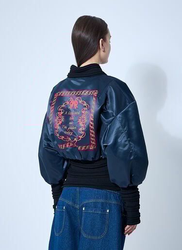Chopova Lowena Little Birdy Bomber Jacket Blue cho0360011