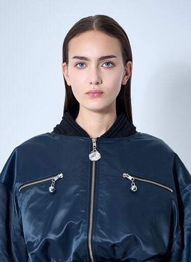Chopova Lowena Little Birdy Bomber Jacket Blue cho0360011