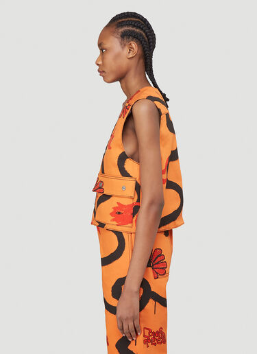 Come Tees Illustrative Snap Vest Orange com0340002