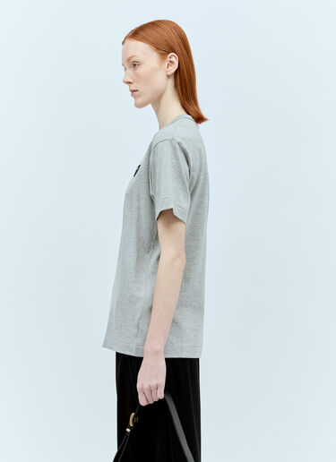로고 패치 티셔츠 Comme Des Garçons PLAY 로고 패치 티셔츠 그레이 cpl0355007