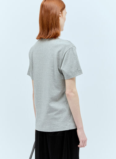 로고 패치 티셔츠 Comme Des Garçons PLAY 로고 패치 티셔츠 그레이 cpl0355007