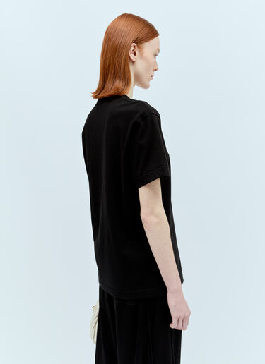 Comme Des Garçons PLAY 로고 프린트 티셔츠 블랙 cpl0355010
