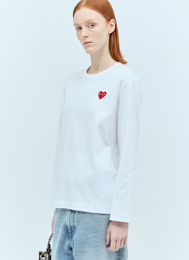 Comme Des Garçons PLAY 徽标贴饰 T 恤  白色 cpl0355014