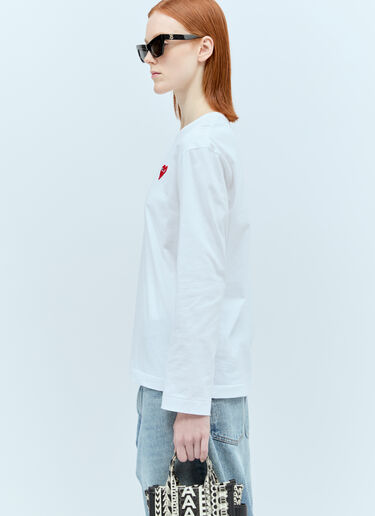 Comme Des Garçons PLAY 徽标贴饰 T 恤  白色 cpl0355014