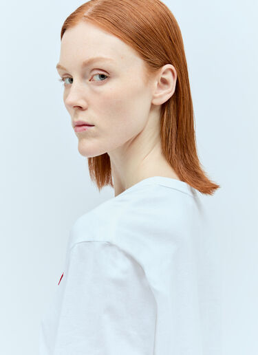 Comme Des Garçons PLAY 徽标贴饰 T 恤  白色 cpl0355014