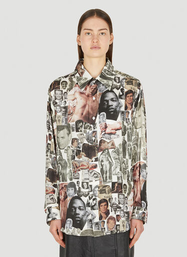 x Tom of Finland Graphic Print Shirt Honey Fucking Dijon x Tom of Finland Graphic Print Shirt White hdj0350022
