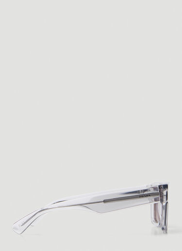 Prada 스퀘어 선글라스 투명 lpr0353007