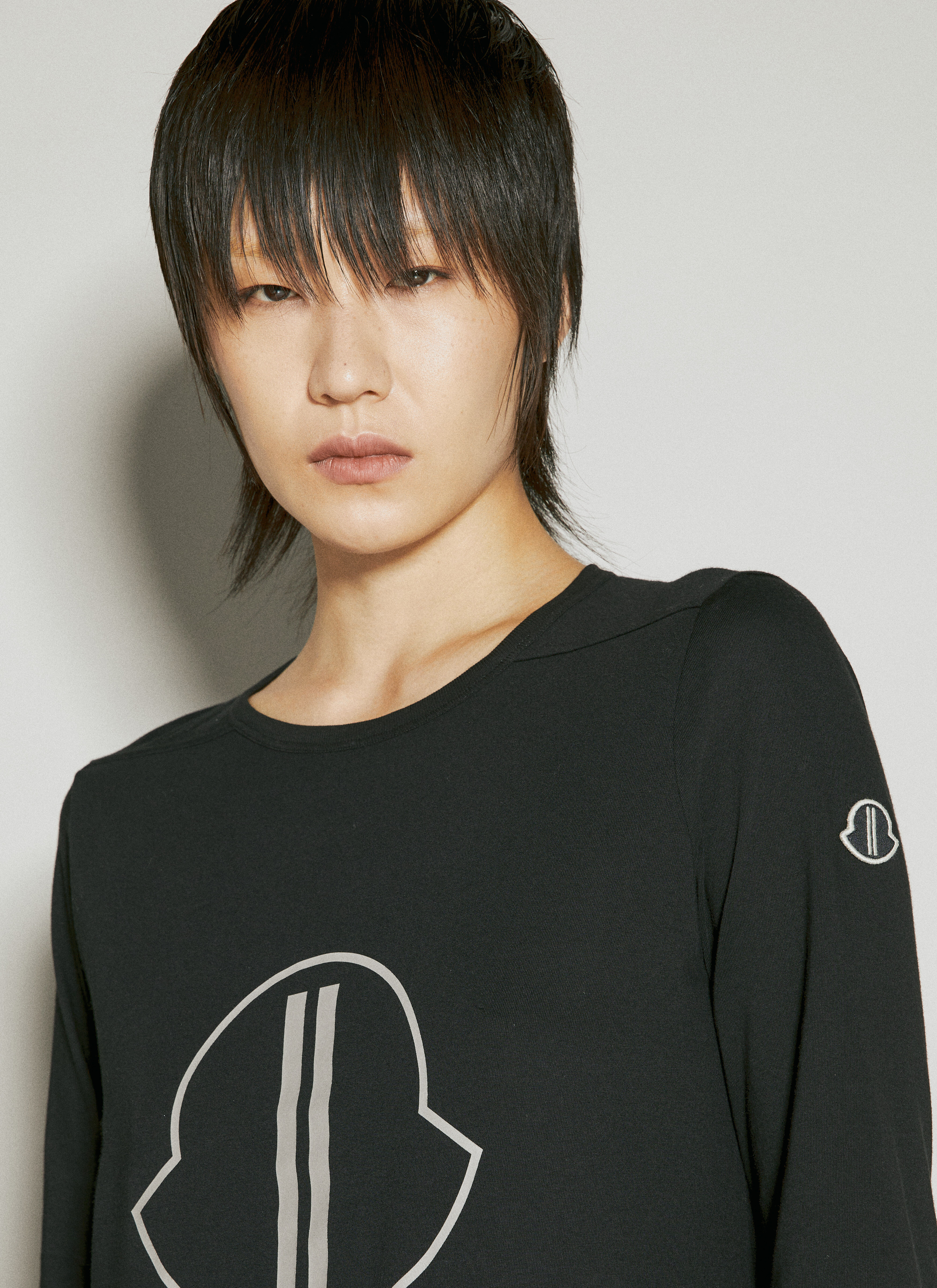 【安心発送】 Rick + Moncler Owens ロング アップリケ ロゴ レディース トップス