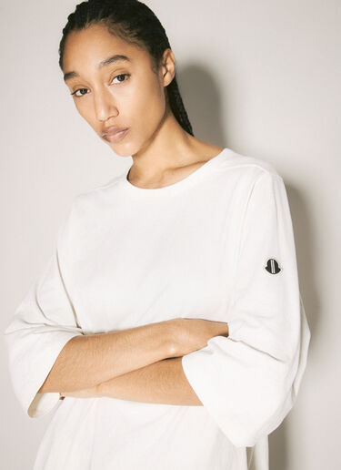 Moncler x Rick Owens 오버사이즈 크루넥 티셔츠 화이트 mcs0358013