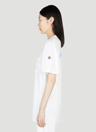 7 Moncler Fragment Logo Print T-Shirt White mfr0354006
