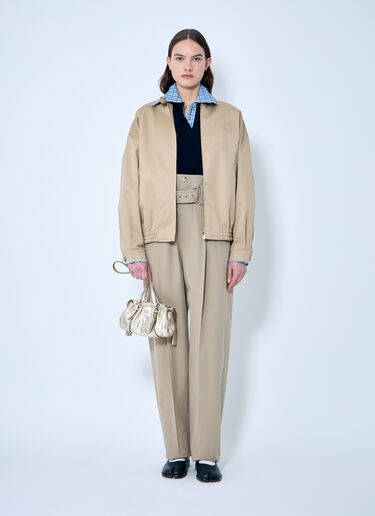 Miu Miu 대비를 이루는 트리밍이 있는 폴로 셔츠  블루 miu0360006