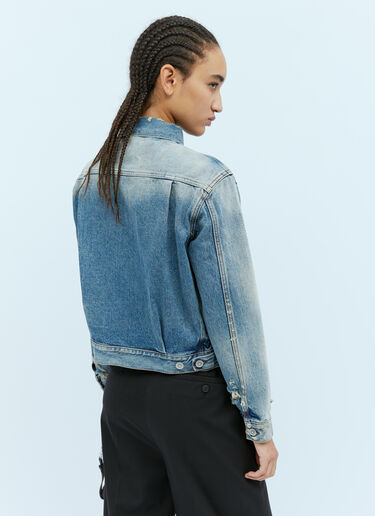 Maison Margiela 短款做旧牛仔夹克 蓝 mla0353002