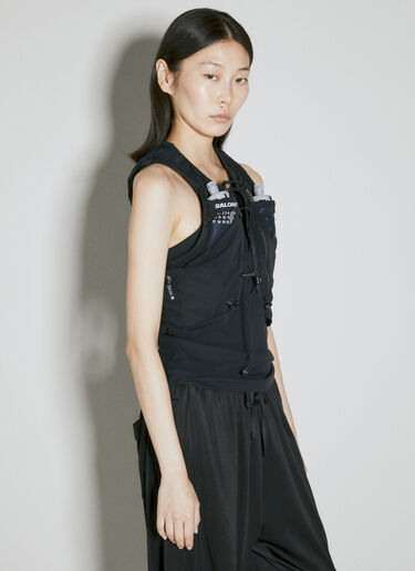 ロゴアップリケ入りライクラベスト MM6 Maison Margiela x Salomon ロゴアップリケ入りライクラベスト ブラック mms0354002