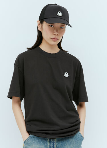徽标贴饰棒球帽 Moncler x Palm Angels 徽标贴饰棒球帽 黑色 mpa0355007