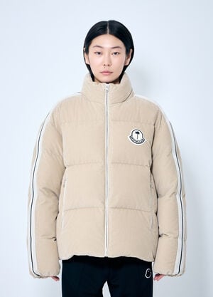 8 Moncler Palm Angels Abrolhos Short Down Jacket Beige mpa0359002