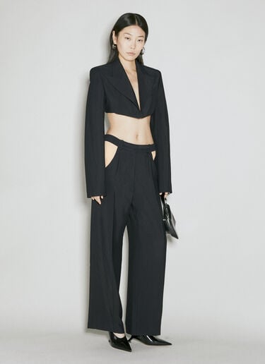 Mugler 컷아웃 테일러드 팬츠 블랙 mug0354001