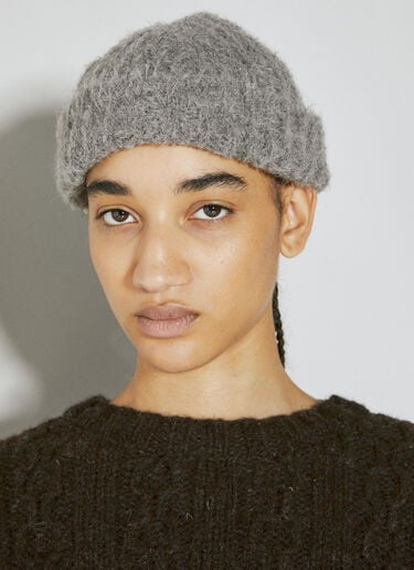 Fuzzy Beanie Hat Our Legacy Fuzzy Beanie Hat Grey our0354007